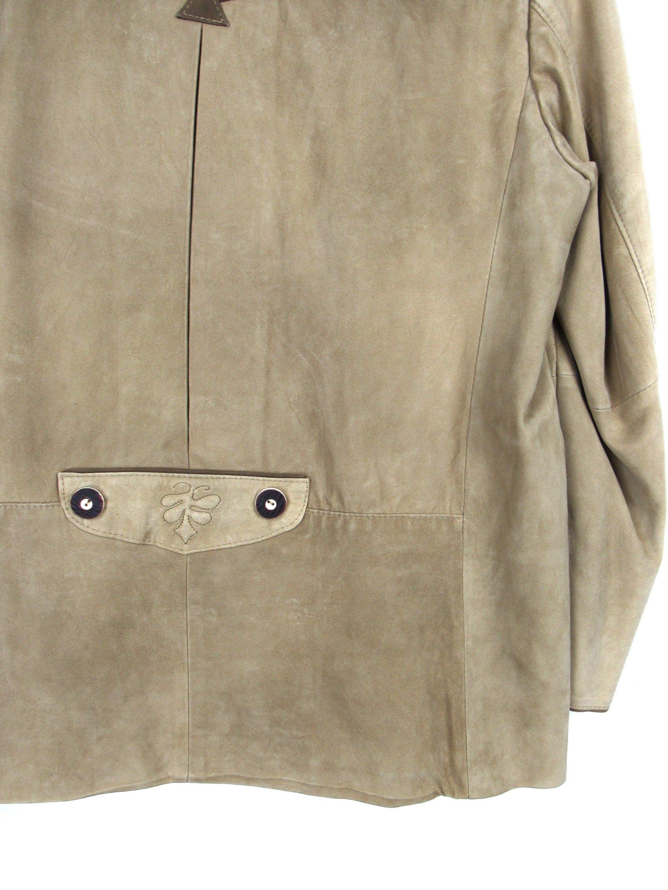 Vintage 80s/90s Tyrolean Suede Jacket - Size L - Etsy