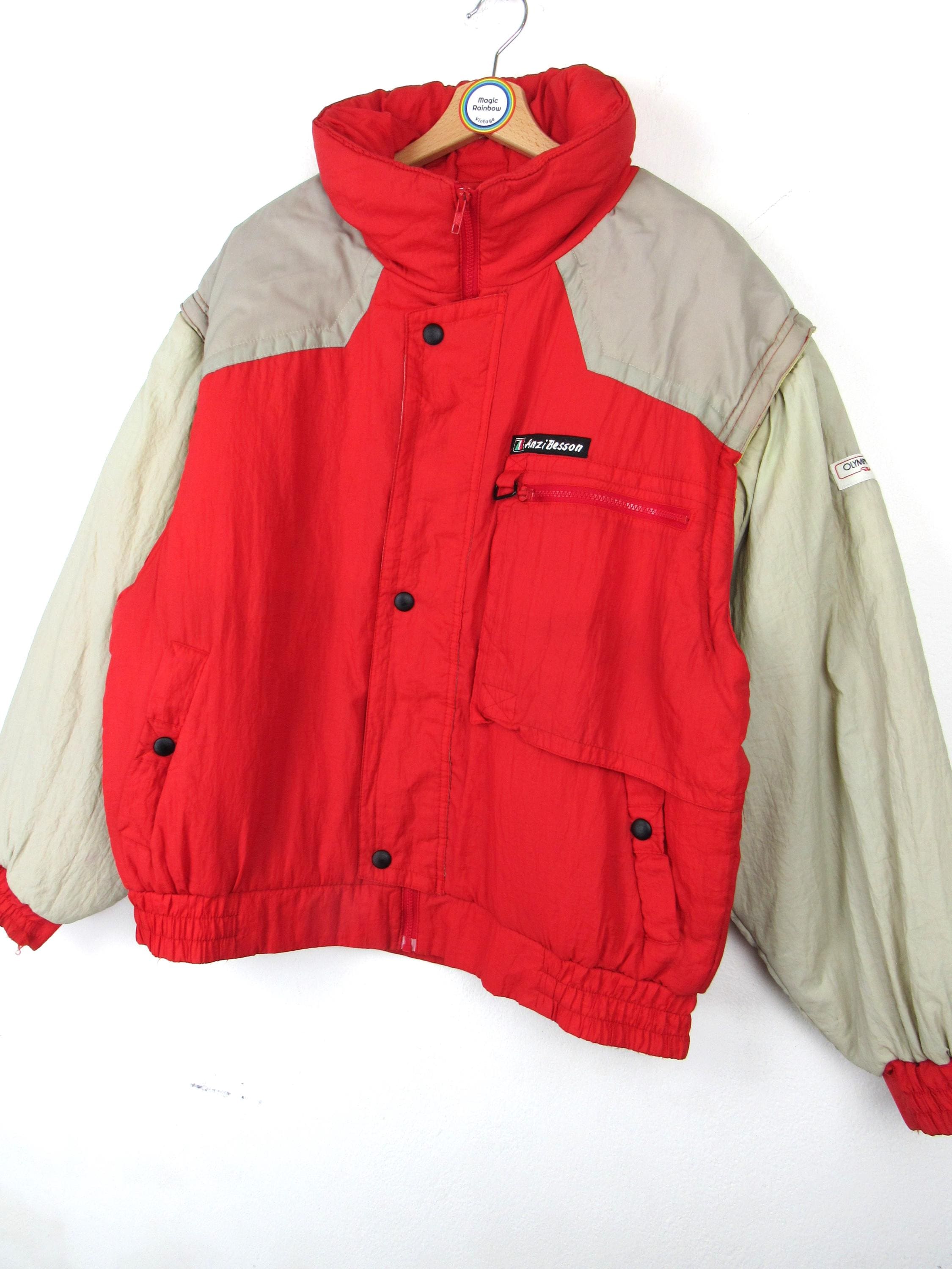 ジャケット・アウター anzi- Anzi Besson Olympic Line Vintage 80s Ski Jacket - Size XL - Etsy