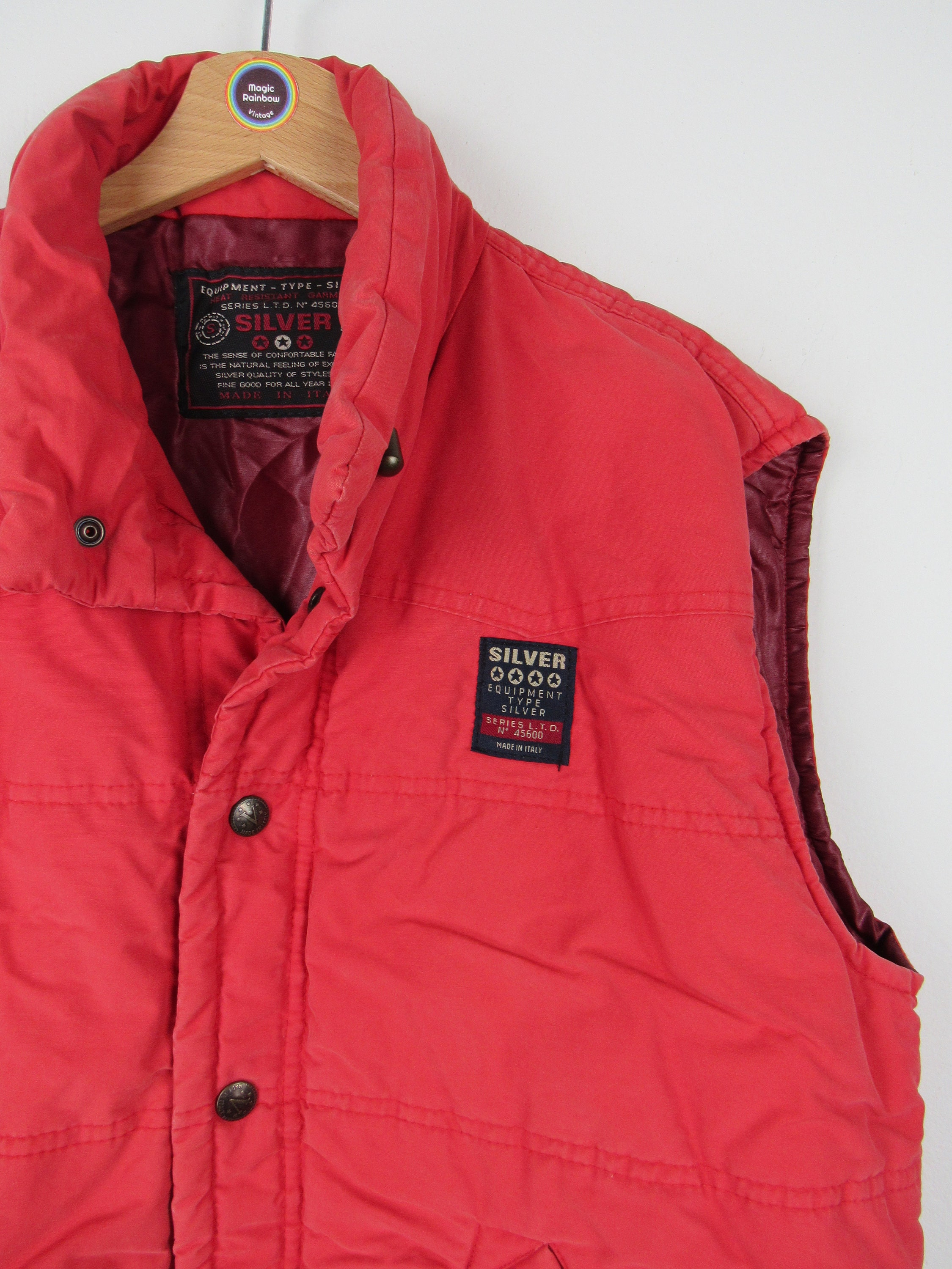 Silver Equipment 90s Vintage Padded Vest - Size L - Etsy