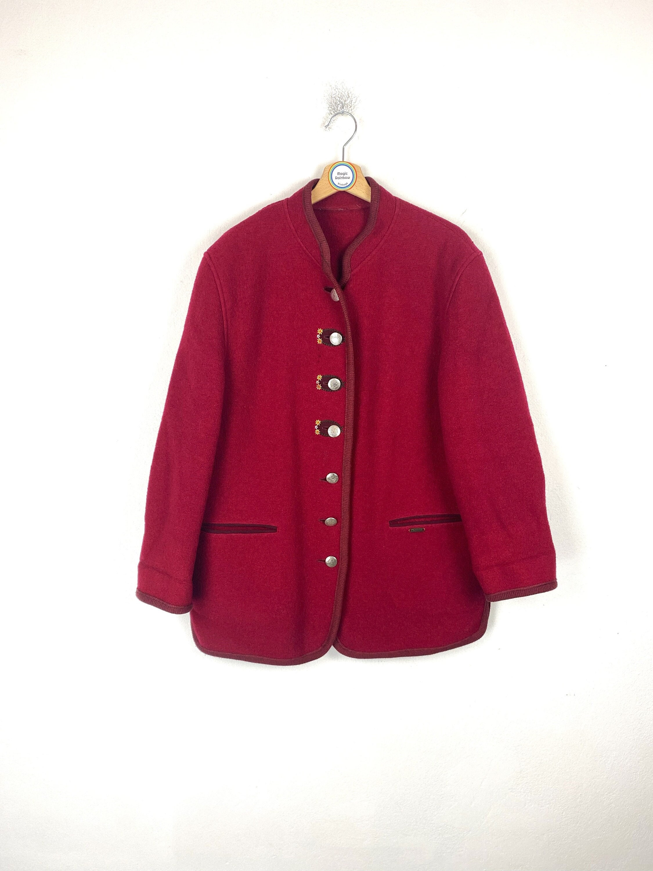 ジャケット・アウター 90's Made In Austria Tirolean Coat Vintage 90s Dolomiten Wool Tyrolean Jacket - Size M - Etsy