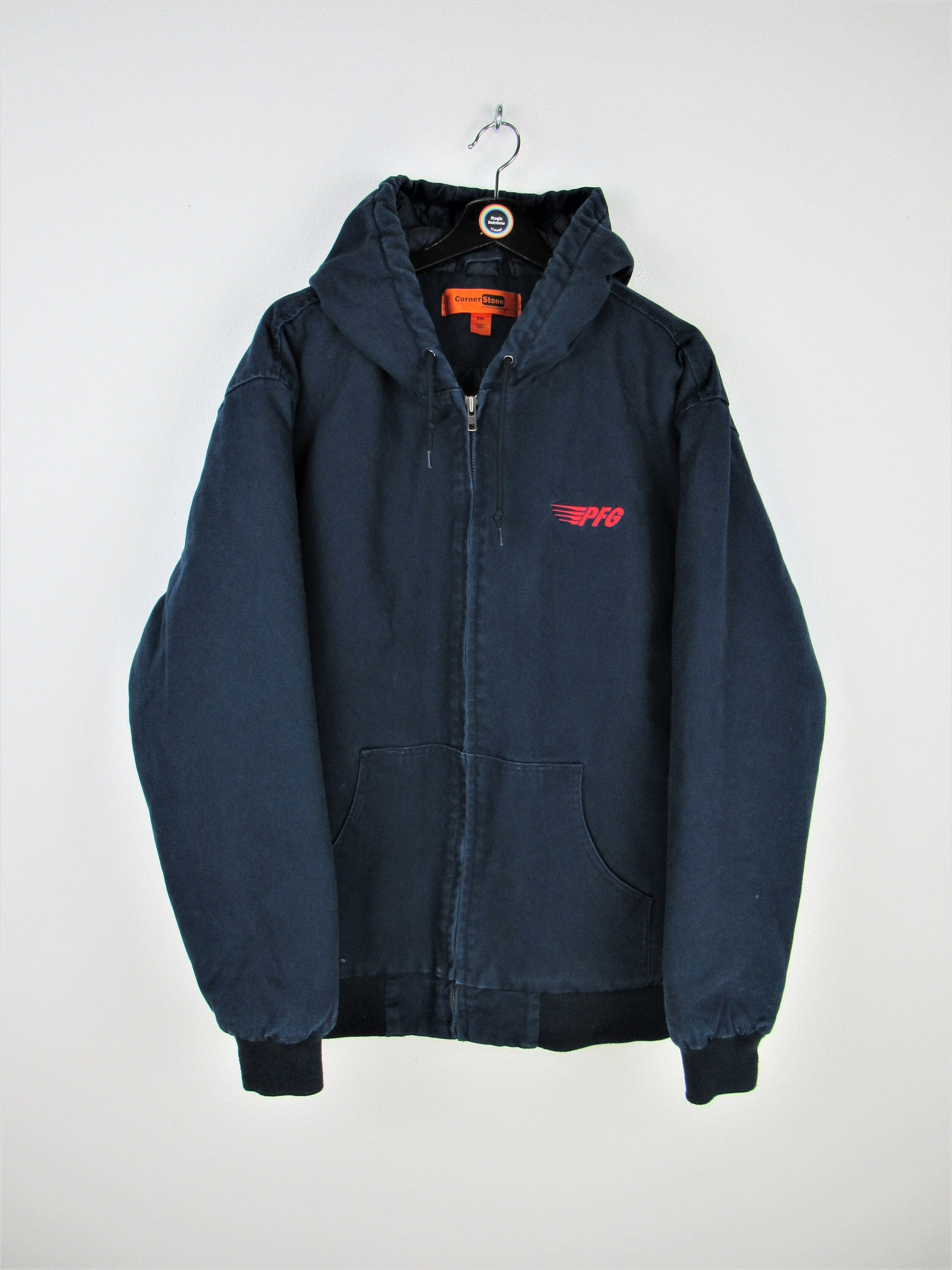 Blue Carhartt Hooded Jacket - Etsy Blue Carhartt Hooded Jacket - Etsy