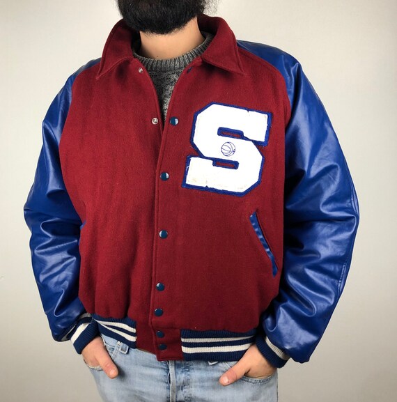 Varsity jacket, college America, vintage 90', bomb