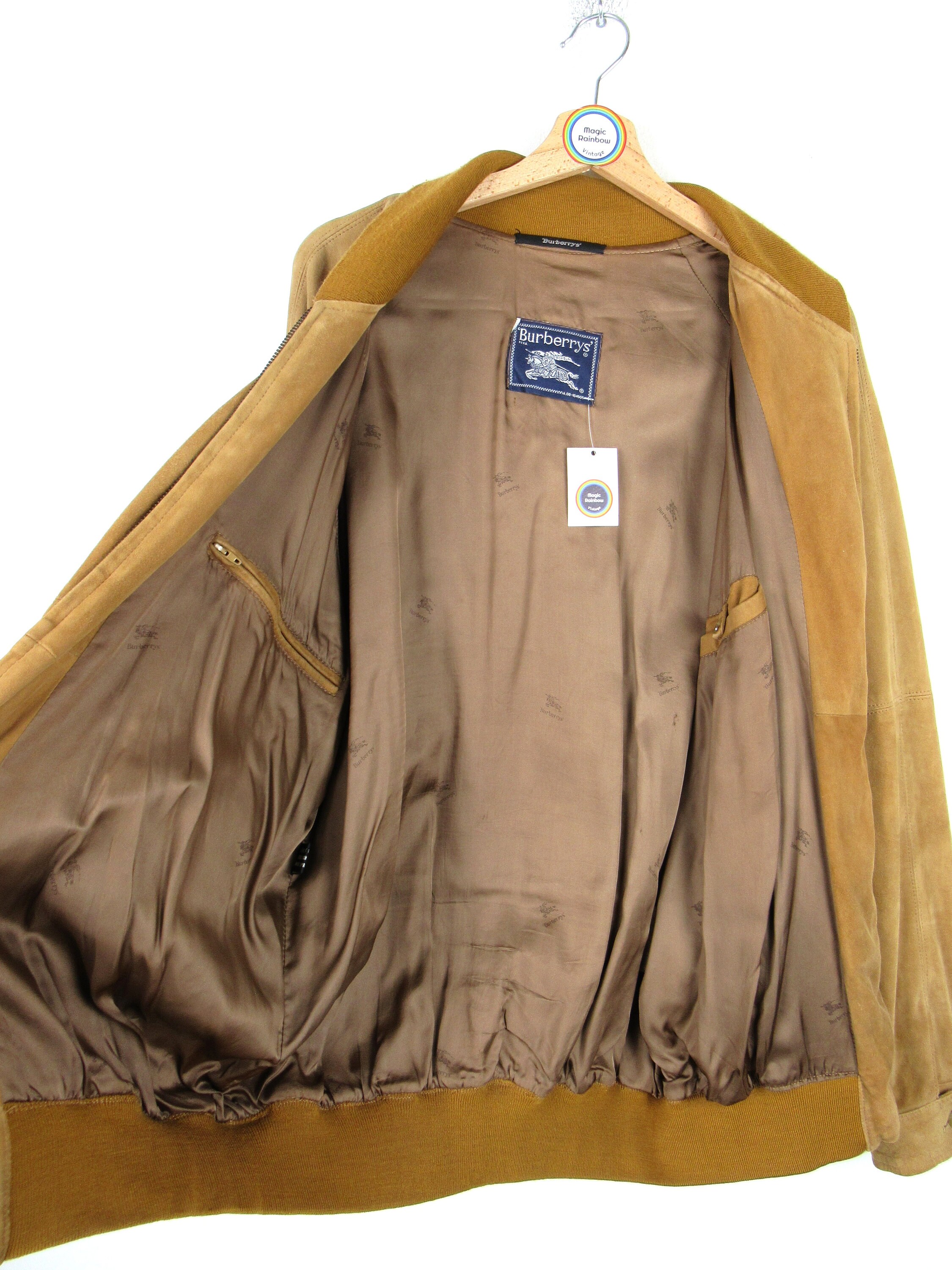 Burberrys 1990s Vintage Suede Leather Jacket - Size XL - Etsy
