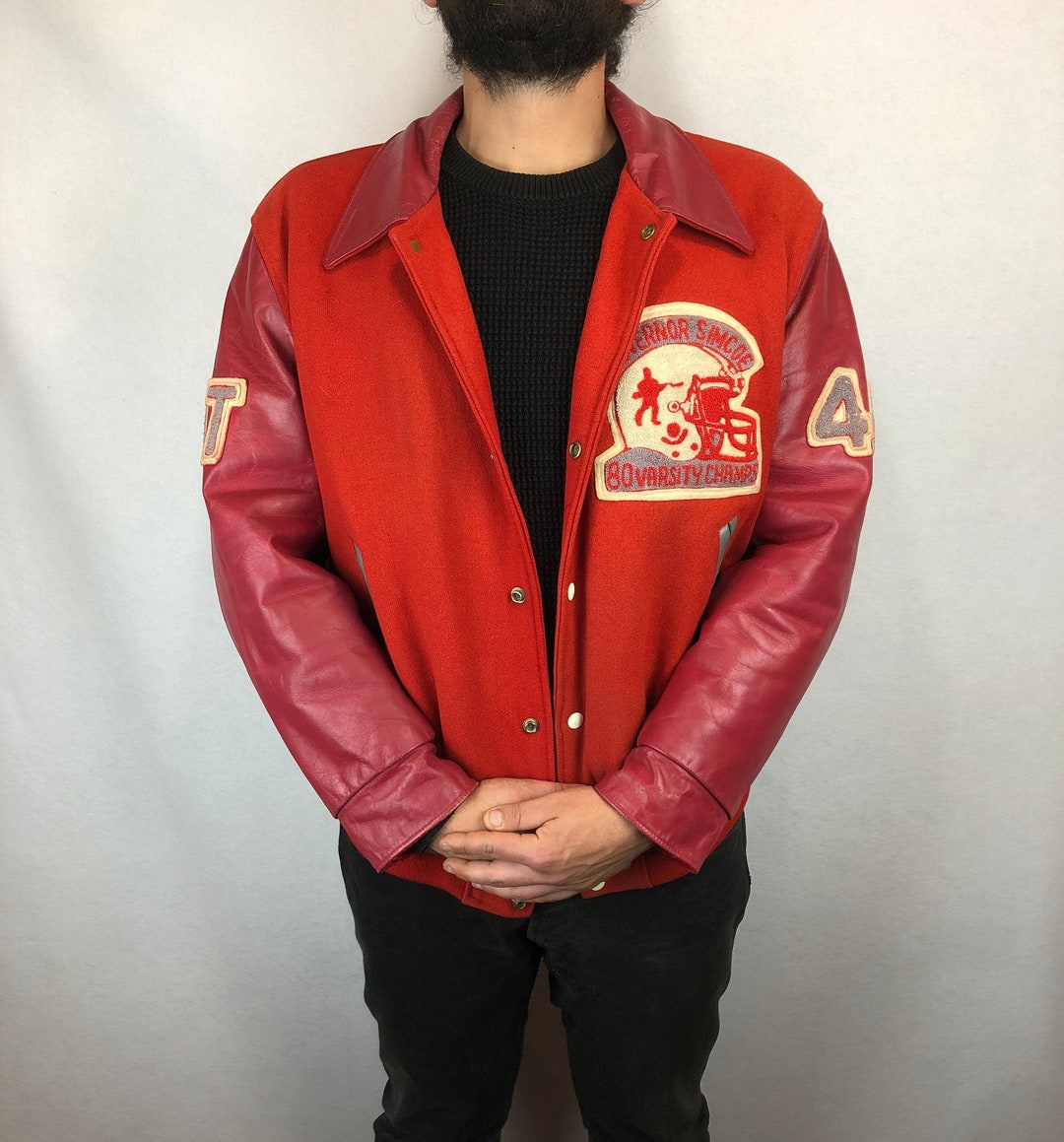 MULTI-PATCHES MIXED LEATHER VARSITY BLOUSON