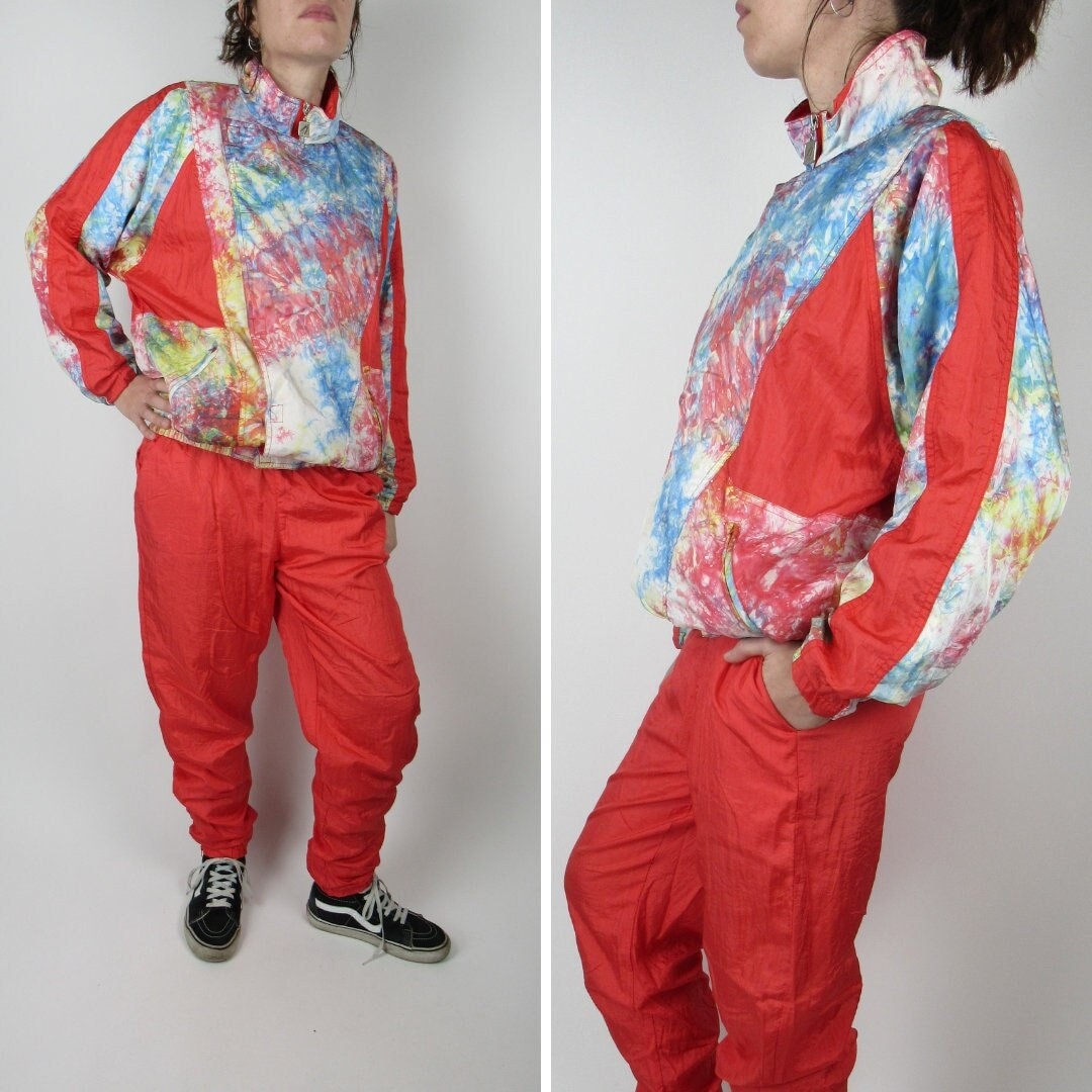Vintage 90 s Nylon Tracksuit Size M Etsy