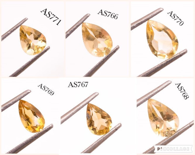 Natural Citrine Faceted Loose Gemstone For Jewelry Making Citrine