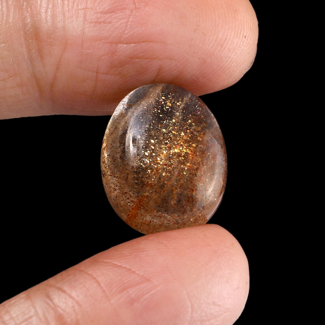 Sun Stone Natural Sun Stone Oval Cabochon Loose Gemstone for Etsy