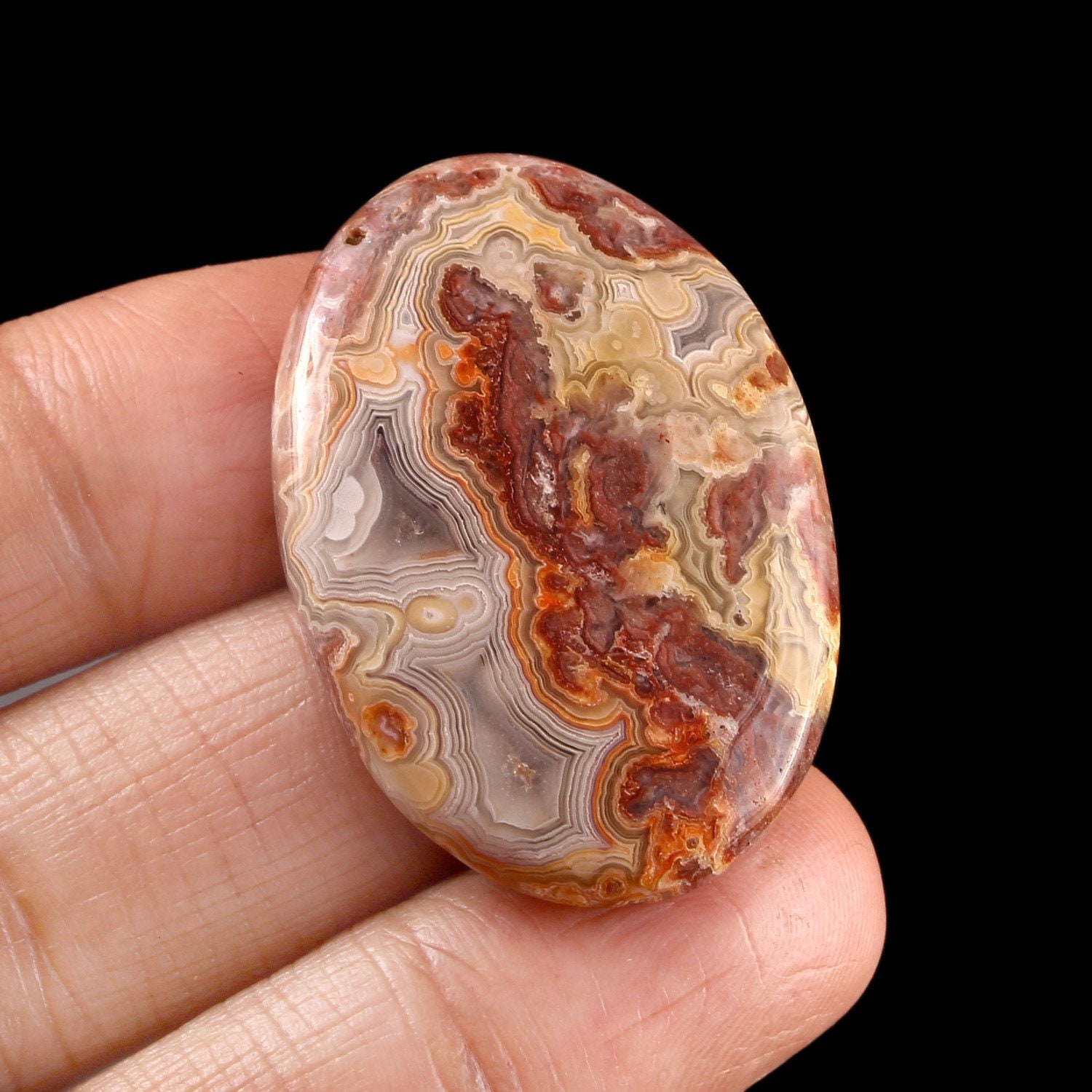 Crazy Lace Agate Natural Crazy Lace Agate Cabochon Loose Etsy