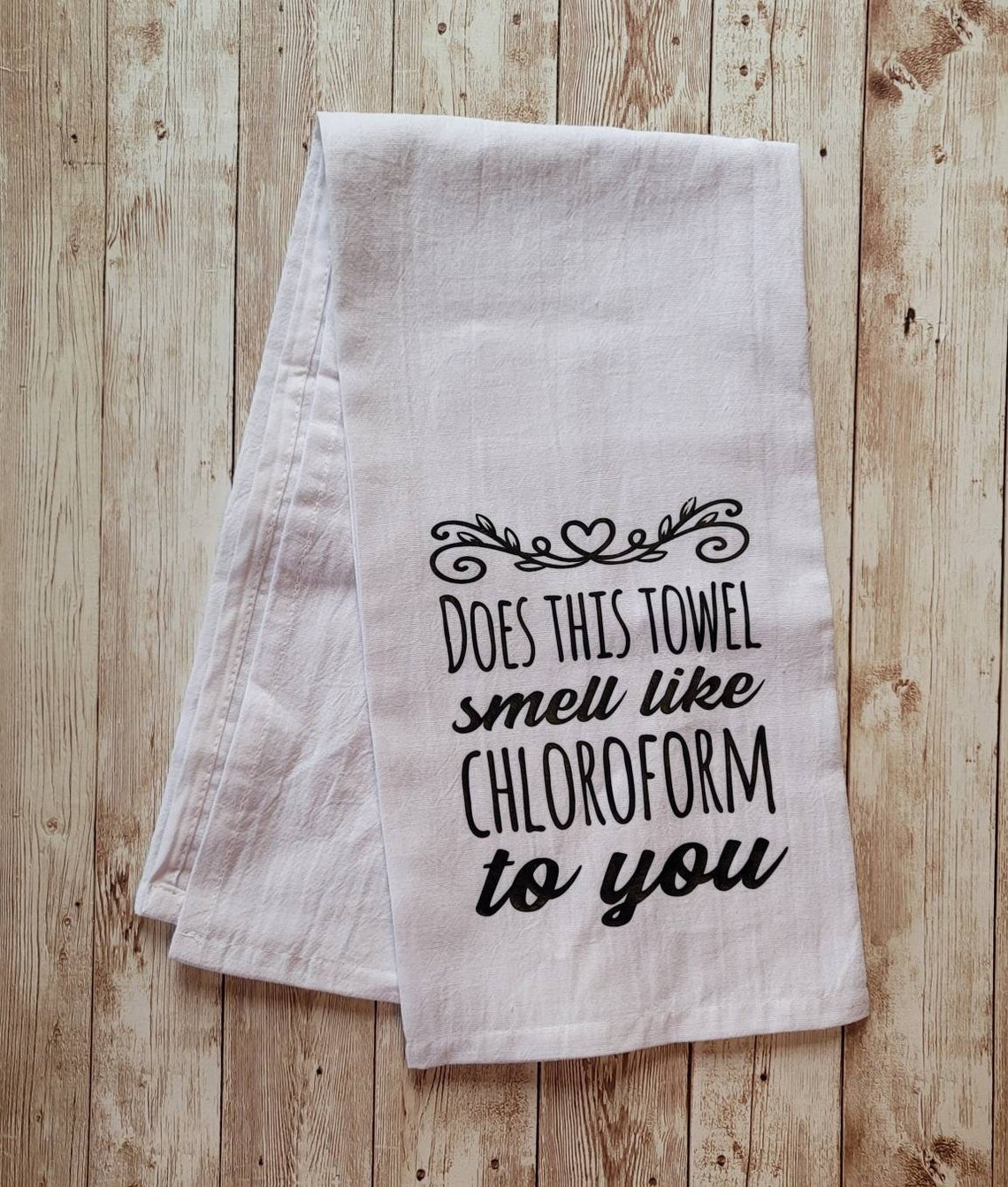 Does This Towel Smell Like Chloroform to You Dish Towel Tea Etsy