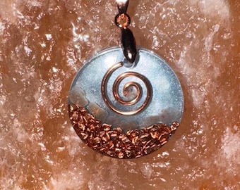 Organic Copper Orgonite Pendant Necklace gift