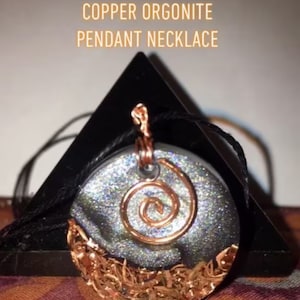 Organic Copper Orgonite Pendant Necklace gift