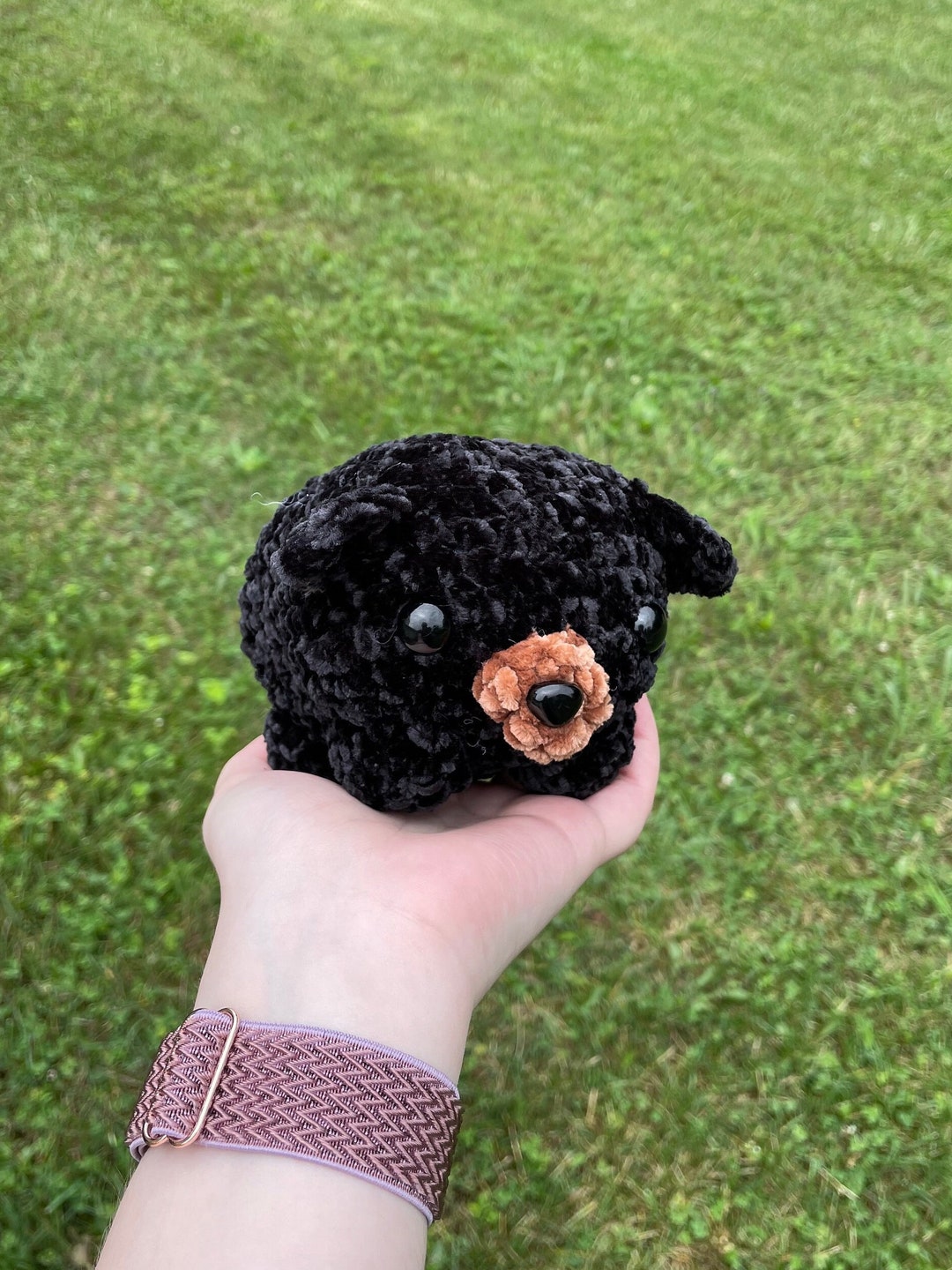 Crochet Black Bear Amigurumi Black Bear Black Bear Plush Black