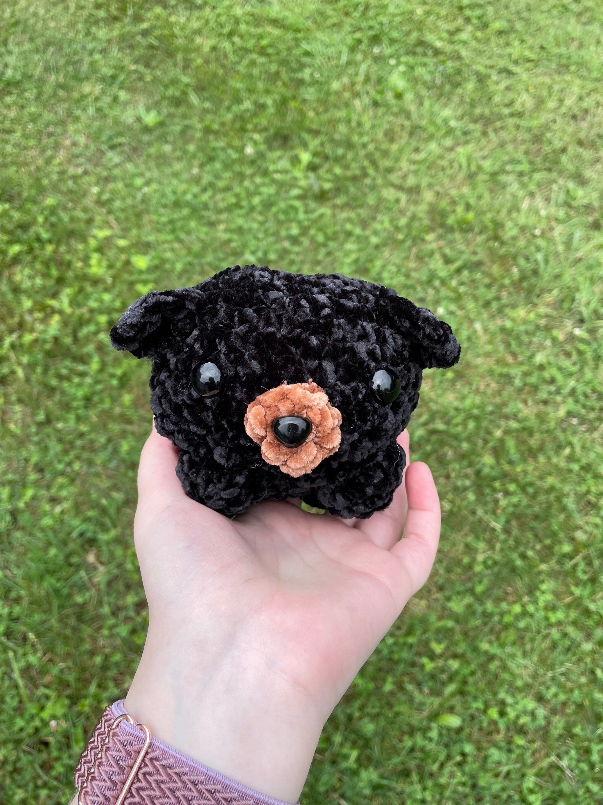 Crochet Black Bear Amigurumi Black Bear Black Bear Plush Black