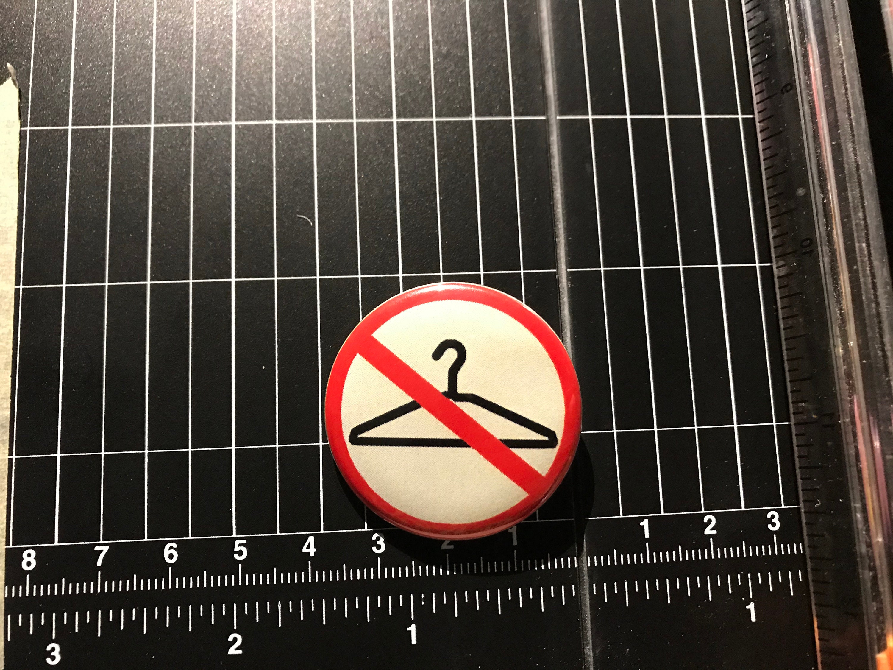 Prochoice Anti Coat Hanger Feminist Pin Back Button or Etsy