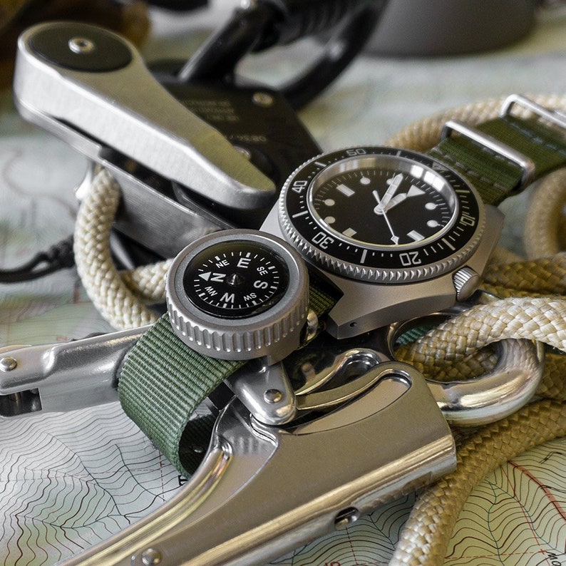 Titanium Watch Strap Compass by Prometheus Design Werx | Etsy