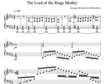 The Lord of the Rings - Piano Medley sheet music