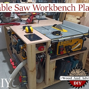 PDF Mobile Werkbank Pläne | Mobile Werkshop | Alles in Einem | Kompakte Flip-Top Werkbank-Pläne