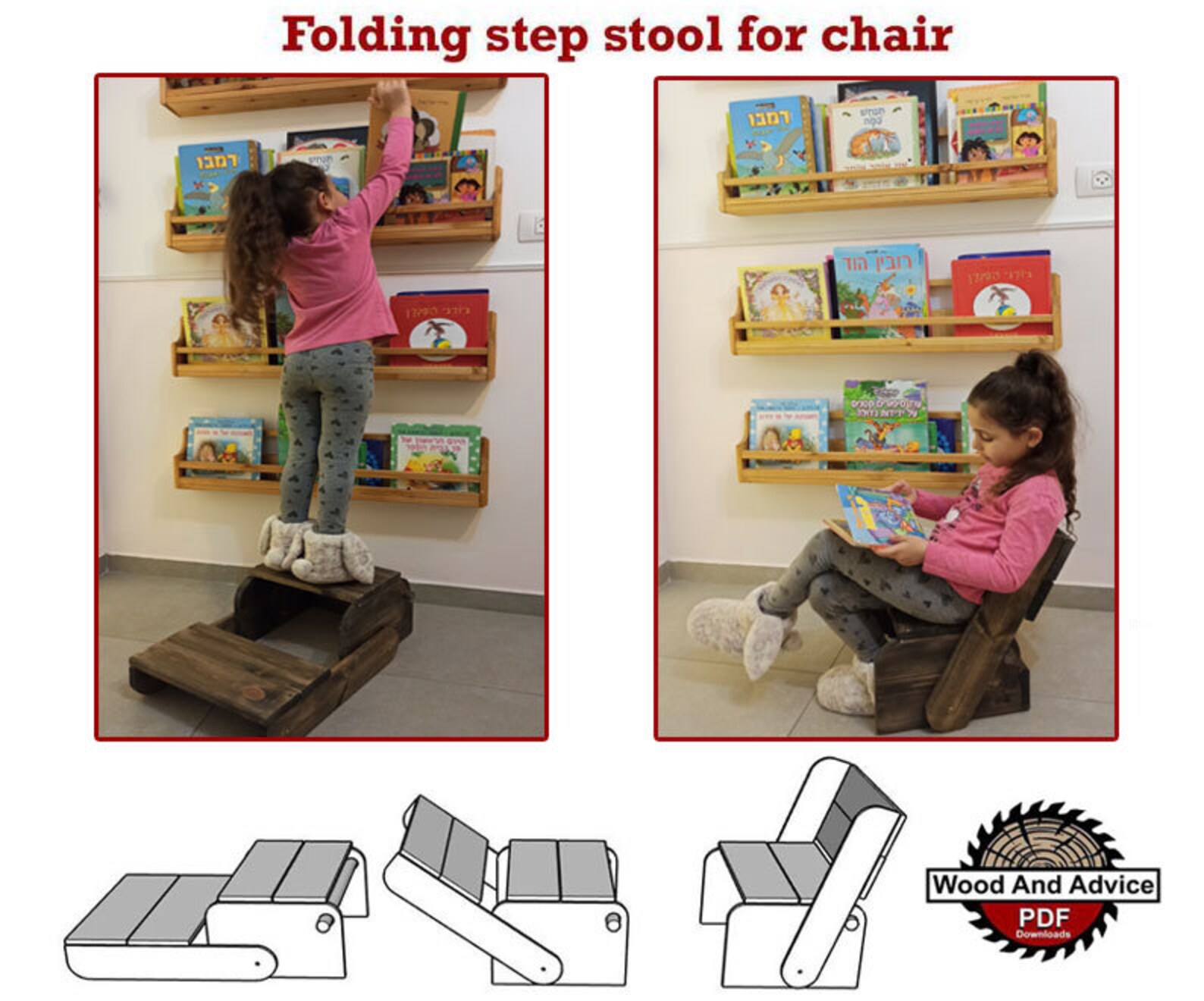 Kitchen Learning Stool Plan/kitchen Helper Stand Plan/little Etsy