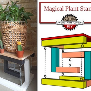 Magical Plant Stand DIY , Make A Floating Table || Decorative Idea , DIY WOOD Magical Plant Stand