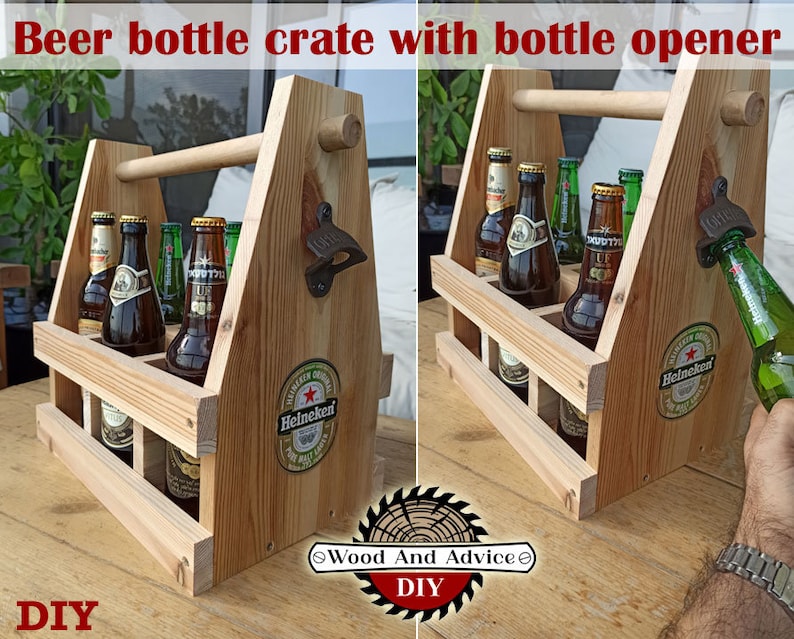 Beer Bottle Crate Plan With Bottle Opener, DIY Box,beer Holder Plan
