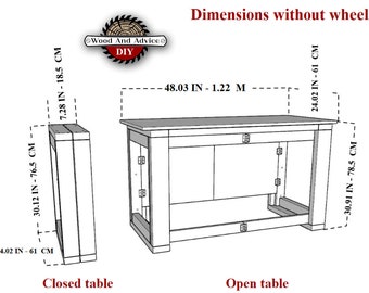 Folding Table Base Plan/Folding Craft Table Base Plan/compact Table Base Plan/DIY Craft Table Base Plan/Wood PDF/pdf plan/DIY Plan/pattern