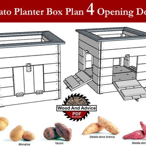 otato plantenbak plattegrond 4 openslaande deuren/biologische aardappelplanter plattegrond/plattegrond kamerplant/planter plattegrond/planter plattegrond/