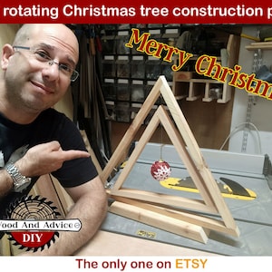 Christmas Tree, Merry Christmas, DIY Building Plan Rotating Christmas Tree, Christmas Tree,DIY construction plan for the whole family,