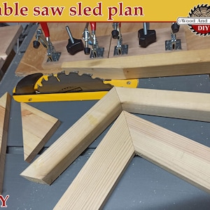 Multi Use Table Saw Sled Plans, Table Saw Sled Plans, Sled Plans, Diy Table Saw Sled, Table saw jig, Jointing sled plans, Taper jig plans