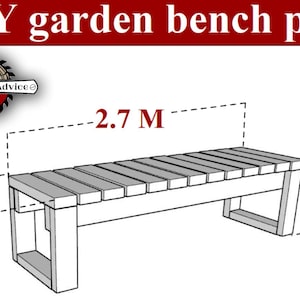 Plano de banco de piscina/Plano de banco de madera/Plano de banco de paisaje/Plano de banco de jardín/Plano de banco de patio/Plano de banco de porche/Plano de banco de terraza/Plano de banco de exterior