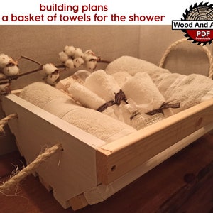 Handtuchkorb Baupläne/ Holz Duschkorb Baupläne DIY Holzbearbeitungspläne