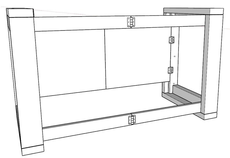 Folding Table Base Plan/folding Craft Table Base Table