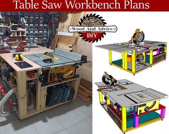 PDF Mobile Workbench Plans | Mobile Werkshop | All in One | Compact Flip-Top Workbench Plans