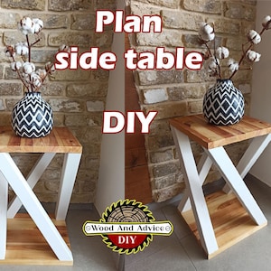 DIY side table plan,DIY plan,End Table Plan/Sofa Table Plan/Book Stand Plan/Book Table Plan/Rustic End Table Plan/Flower Stand Plan