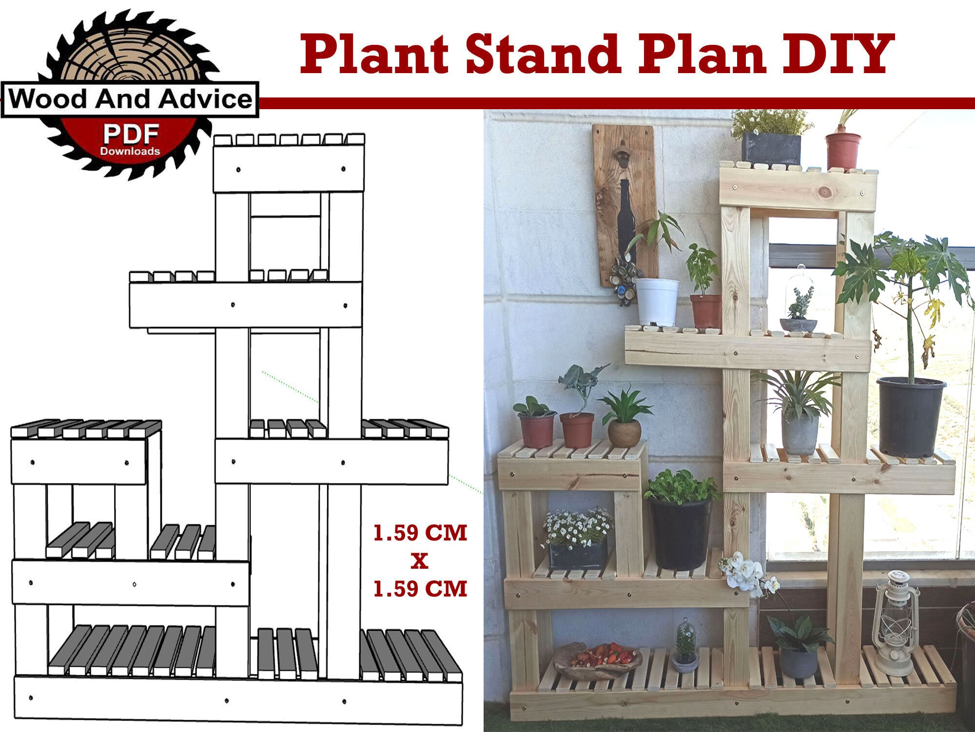 Plant Stand Plan/indoor Plant Stand Plan/pdf Etsy Ireland