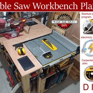 PDF Mobile Werkbank Pläne | Mobile Werkshop | Alles in Einem | Kompakte Flip-Top Werkbank-Pläne