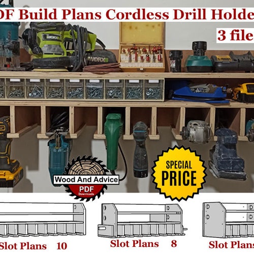 PDF Build Plans Cordless Drill Holder3 Files DIY Plans Wall - Etsy Pdf Build Plans Cordless Drill Holder3 Files Diy Plans Wall - Etsy