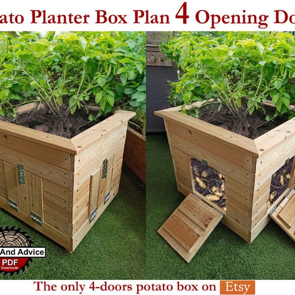 Organic Potato Planter Plan/Potato Planter Box Plan/homestead planter plan/planter plan/planter box plan/raised planter plan/wood planter