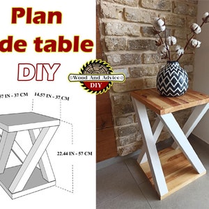 DIY side table plan,DIY plan,End Table Plan/Sofa Table Plan/Book Stand Plan/Book Table Plan/Rustic End Table Plan/Flower Stand Plan