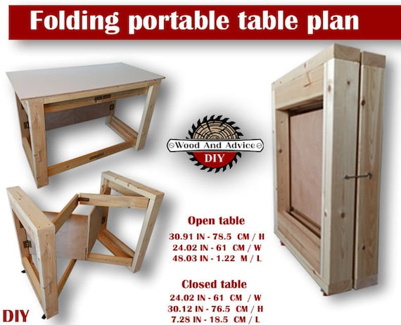 Folding Craft Table Plans Build A Folding Table To Save Space: