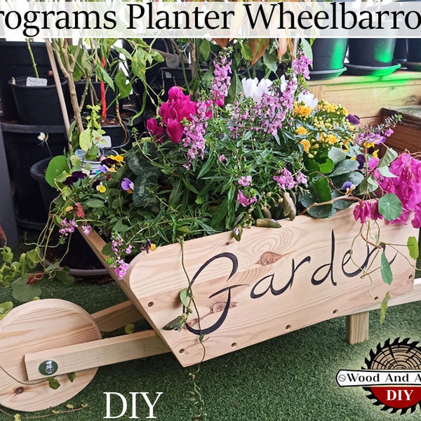 One Fence Picket, Wheelbarrow Planter Plans, Garden planter box, Flower Box Plans Flower Bed, Small decorative cute planter. DIY project