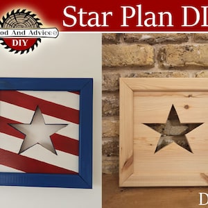 1 Picket Pierced Star Plans, Pierced Star Plans, Star Decor Plans, Build Plans, Woodworking Plans, DIY Woodworking Plans, Wood Star Plans