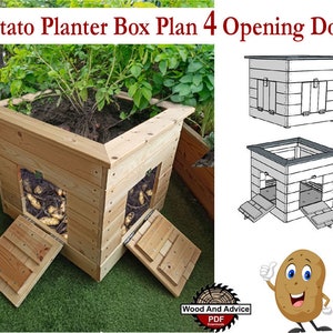 Plan biologische aardappelplanter/plattegrond aardappelplanter 4 openslaande deuren/plattegrond kamerplanter/plattegrond plantenbak/plattegrond plantenbak/verhoogde plantenbak