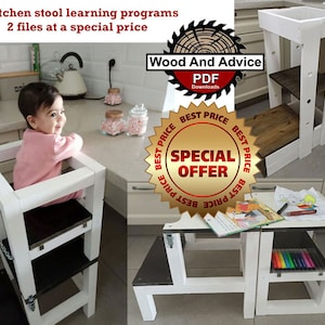 Kitchen Learning stool plan/kitchen stand plan/little chef stool plan/kitchen plan/wood kitchen learning stand plan/tower plan