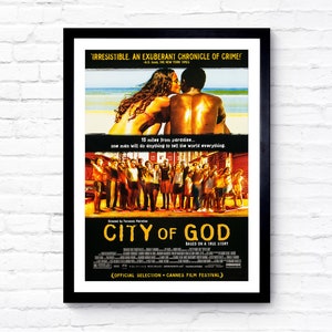 CITY OF GOD 2002 MOVIE POSTER A3 A4 Classic Cult Movie Poster Prints Wall Art