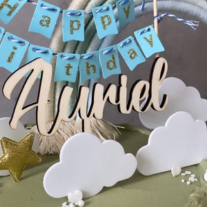 Cake topper wooden name customizable