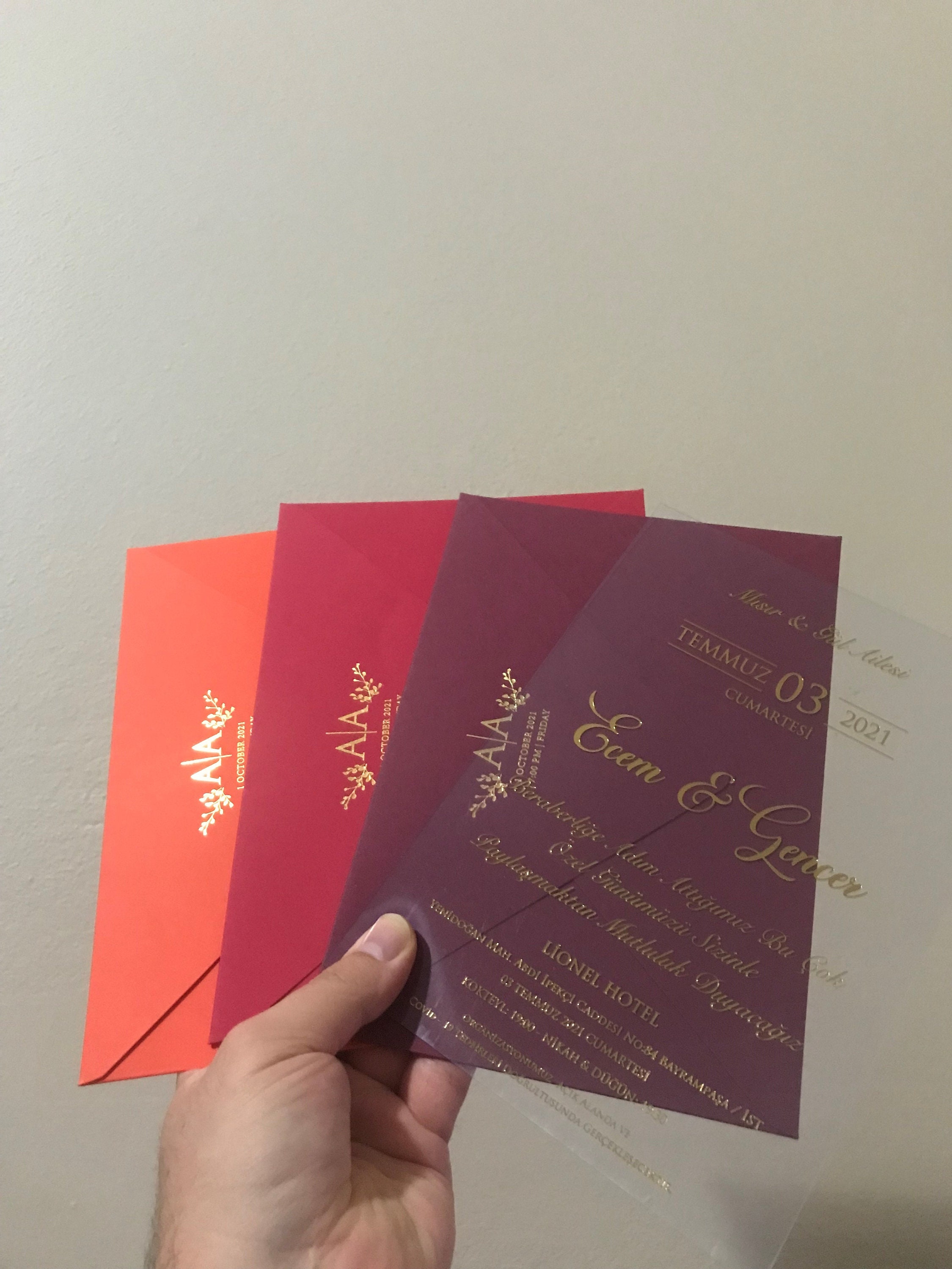 Wedding Invitations Gold Foil Printed Wedding Invitations Etsy UK