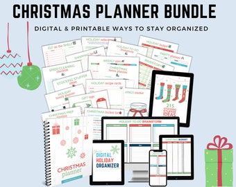 Christmas Planner | Christmas Printables | Digital Christmas Planner | Holiday Planner | Gift List Tracker | Xmas To Do| Christmas Menu Plan