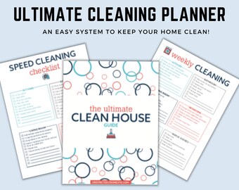 Reinigungsplaner, Checkliste für die Reinigung, Reinigungsplan, Reinigungstabelle, Clean Home Binder, Reinigungsetiketten, Reinigung zum Ausdrucken, Hausarbeitstabelle