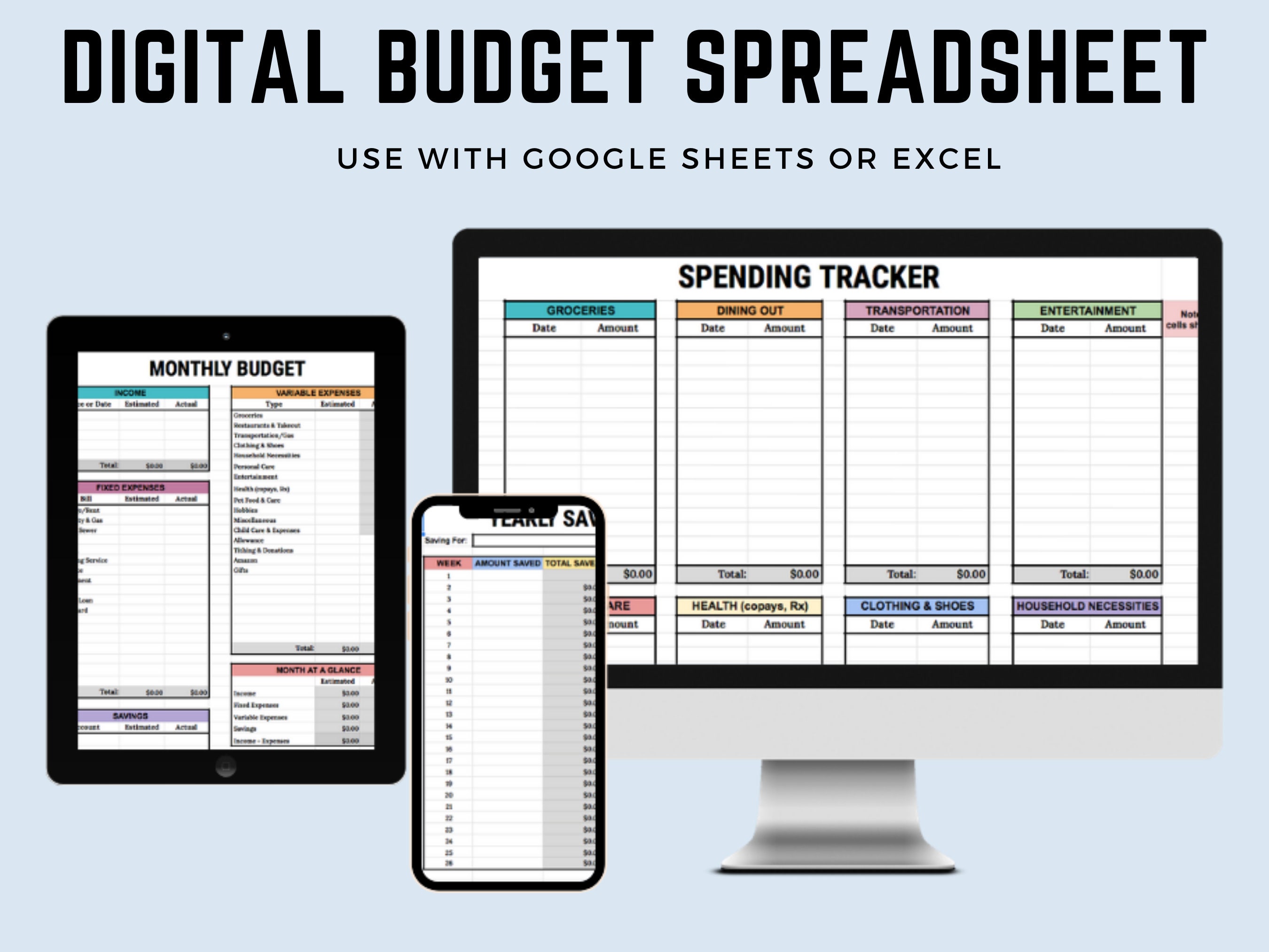Digital budget planner template guysstorm