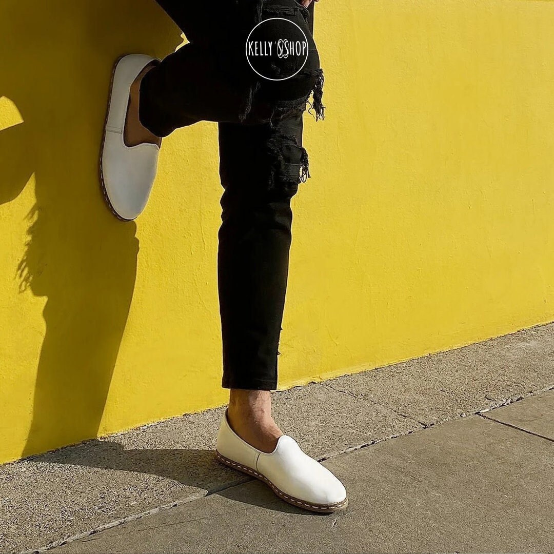Mens White Loafers - Etsy UK